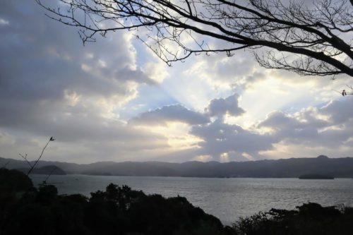 海の魔女カフェ　西彼町　大村湾　夕日